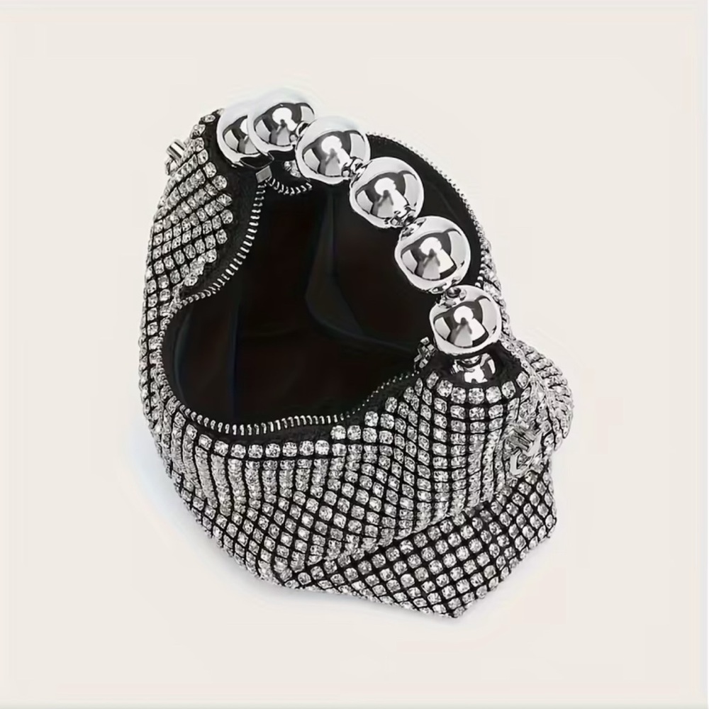 Black Rhinestone Handbag - Picture 2 of 3